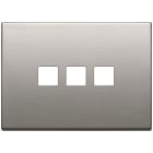 VIMAR SPA - VIW22683.3.11 PLACCA 3MX3 FLAT NICHEL SPAZZOLATO