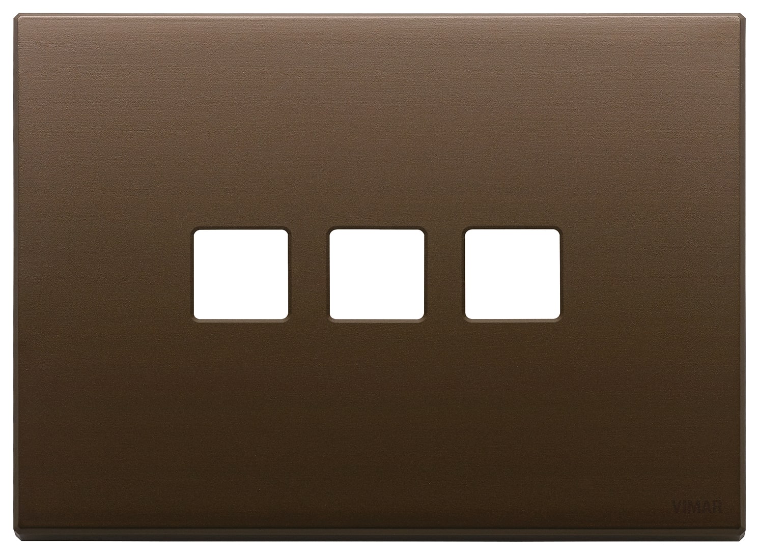 VIMAR SPA - VIW22683.3.12 Placca 3Mx3 Flat bronzo scuro spazz.