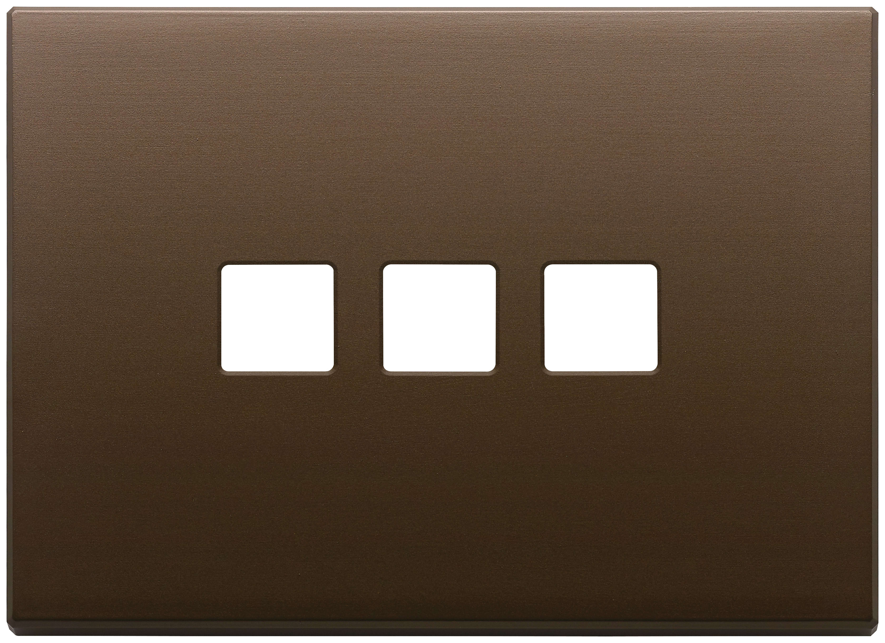 VIMAR SPA - VIW22683.3.12 PLACCA 3MX3 FLAT BRONZO SCURO SPAZZ.