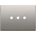 VIMAR SPA - VIW22683.RN.3.11 Placca 3Mx3 Tondo nichel spazzolato