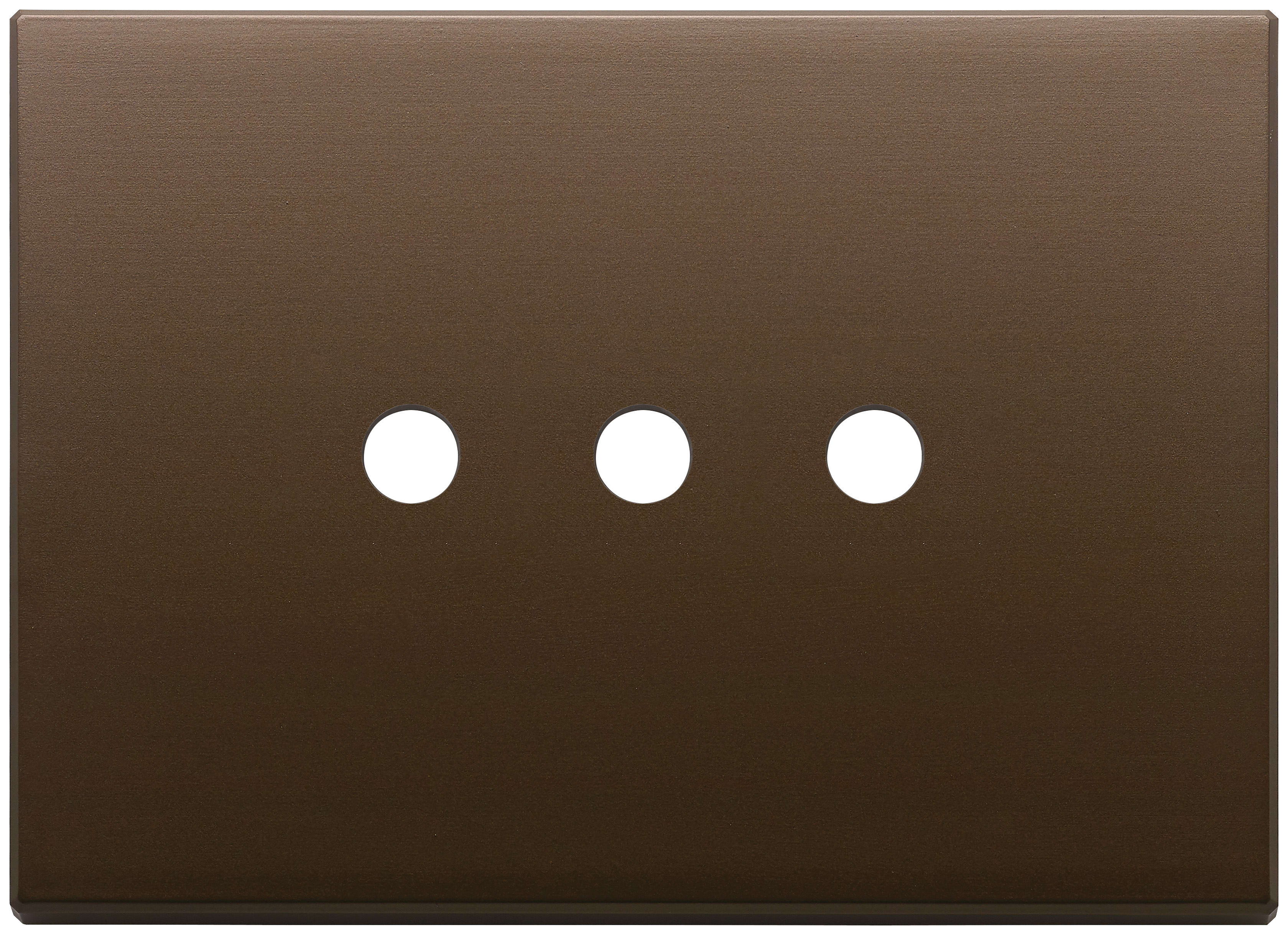 VIMAR SPA - VIW22683.RN.3.12 PLACCA 3MX3 TONDO BRONZO SCURO SPAZZ.