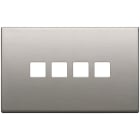 VIMAR SPA - VIW22684.4.11 PLACCA 4MX4 FLAT NICHEL SPAZZOLATO