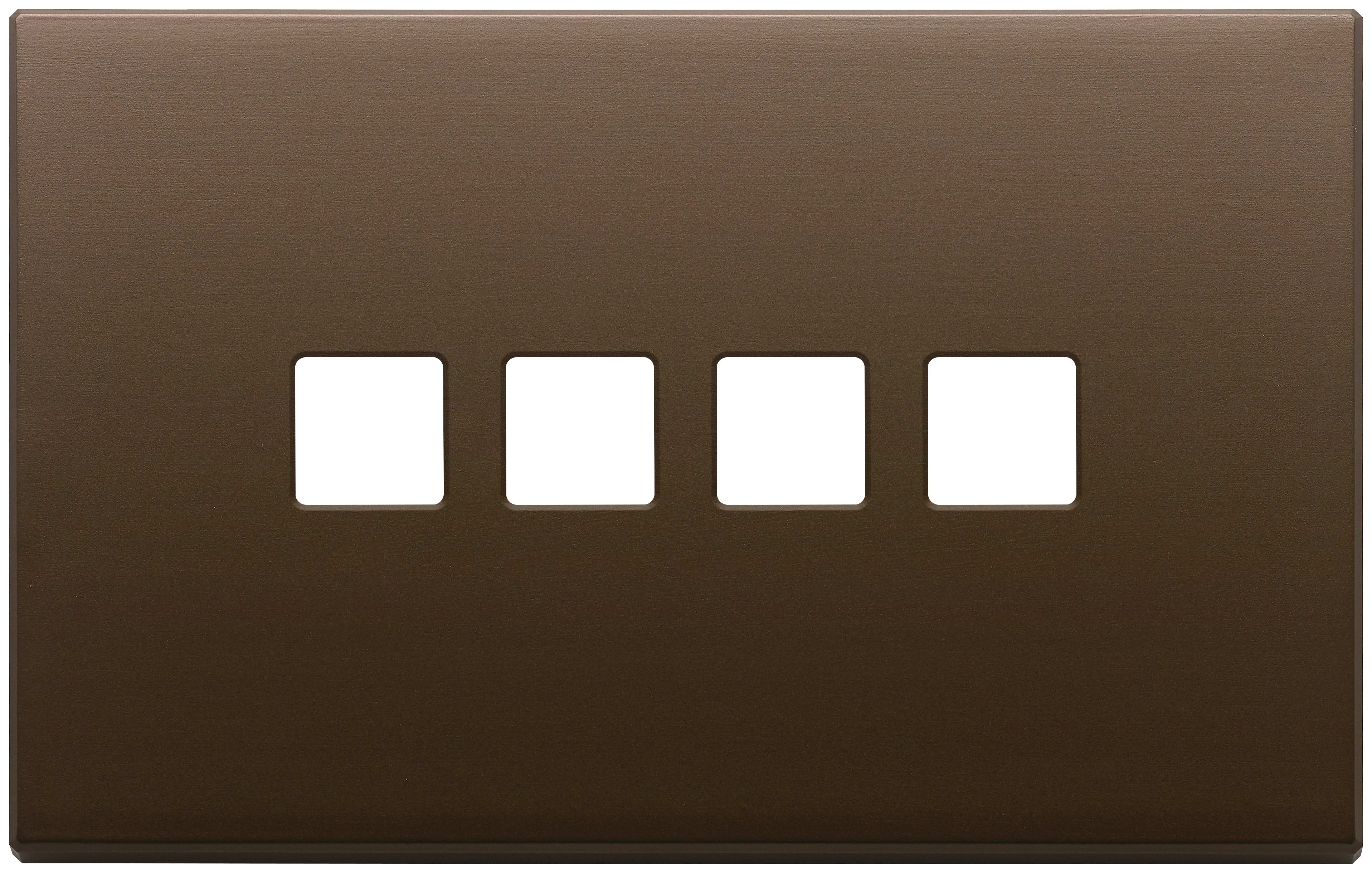 VIMAR SPA - VIW22684.4.12 PLACCA 4MX4 FLAT BRONZO SCURO SPAZZ.