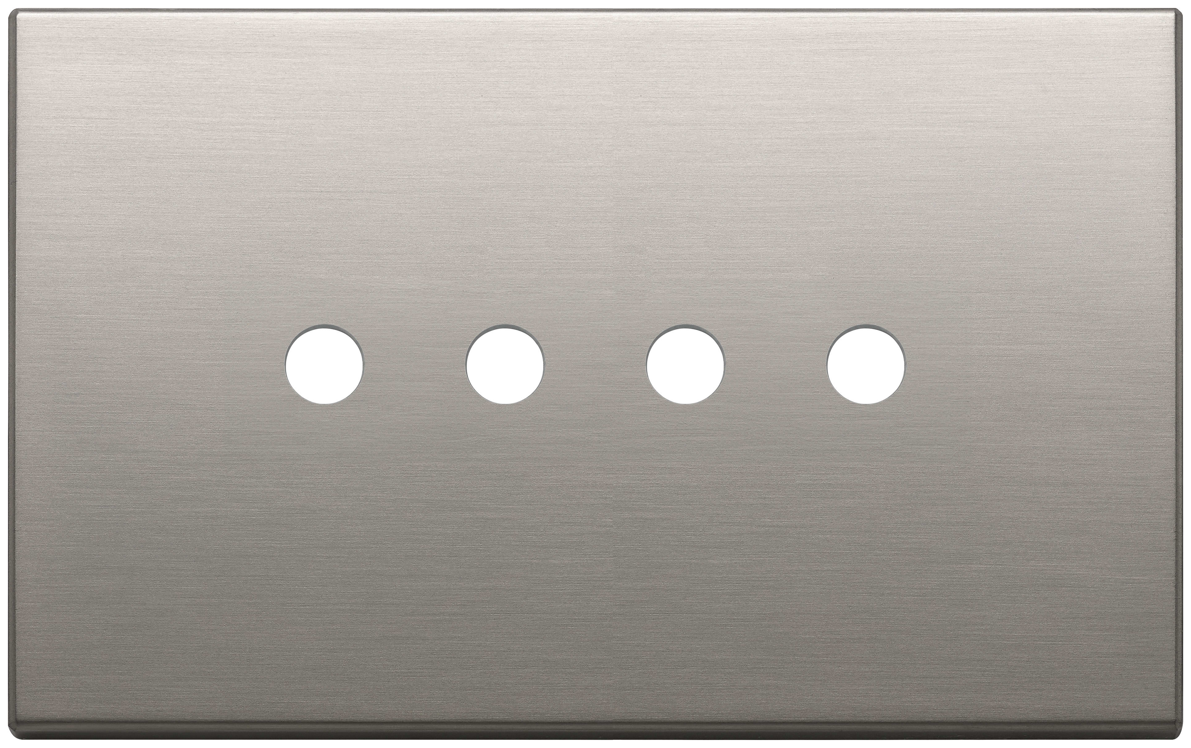 VIMAR SPA - VIW22684.RN.4.11 PLACCA 4MX4 TONDO NICHEL SPAZZOLATO