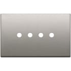 VIMAR SPA - VIW22684.RN.4.11 PLACCA 4MX4 TONDO NICHEL SPAZZOLATO