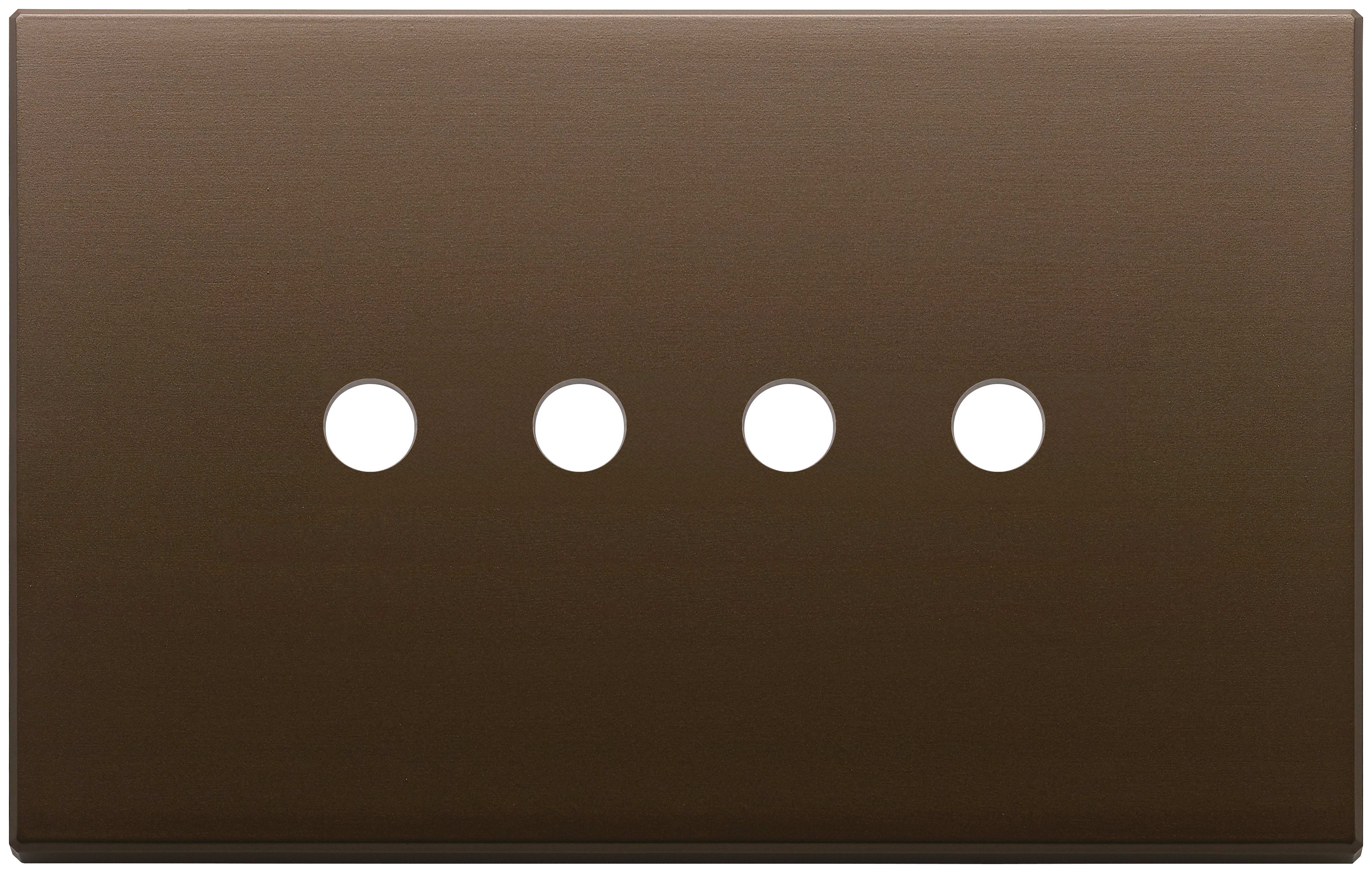 VIMAR SPA - VIW22684.RN.4.12 PLACCA 4MX4 TONDO BRONZO SCURO SPAZZ.