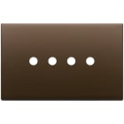 VIMAR SPA - VIW22684.RN.4.12 Placca 4Mx4 Tondo bronzo scuro spazz.