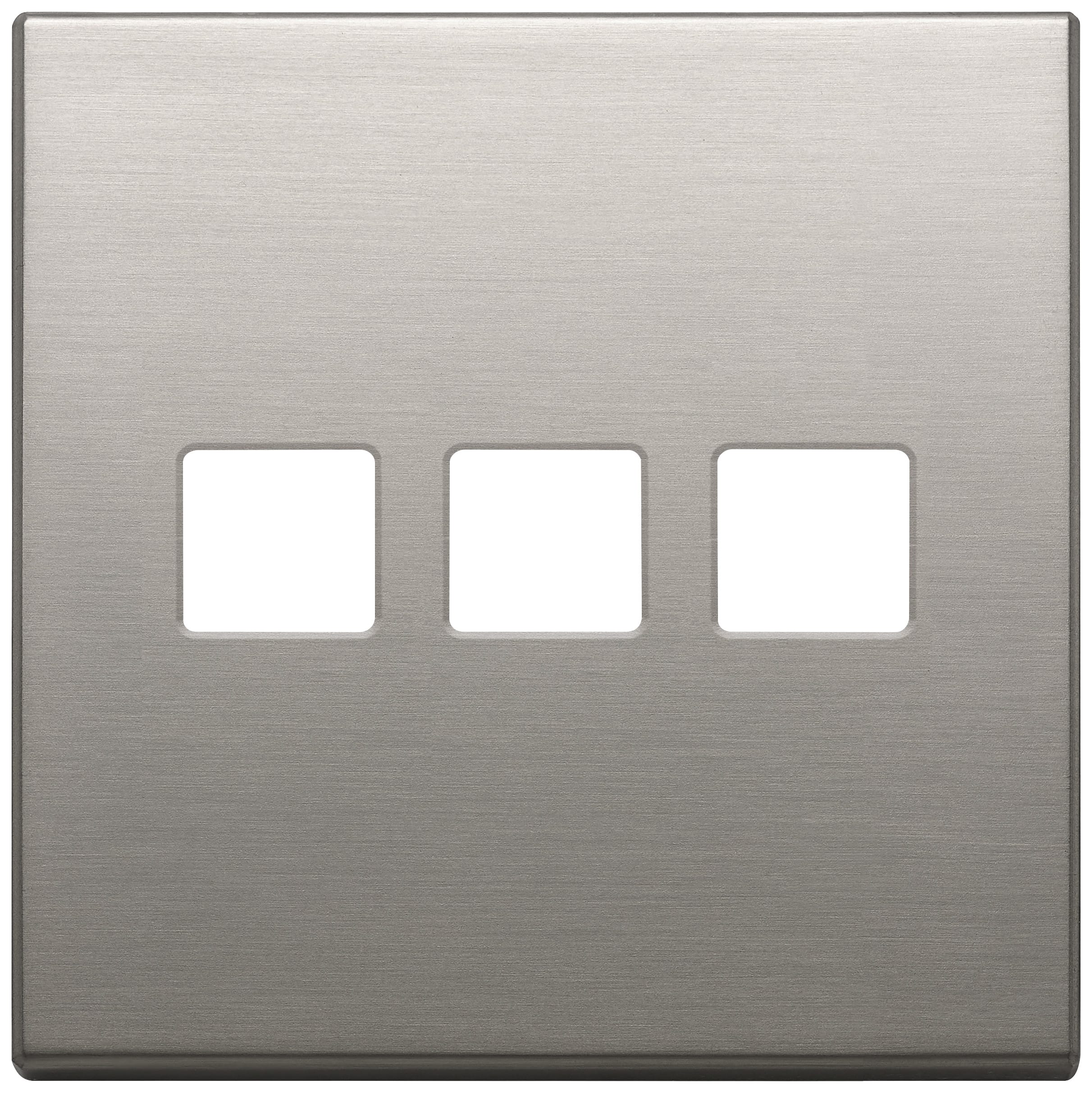 VIMAR SPA - VIW22685.3.11 Placca 3Mx3 BS Flat nichel spazzolato