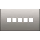 VIMAR SPA - VIW22689.5.11 Placca 5Mx5 BS Flat nichel spazzolato