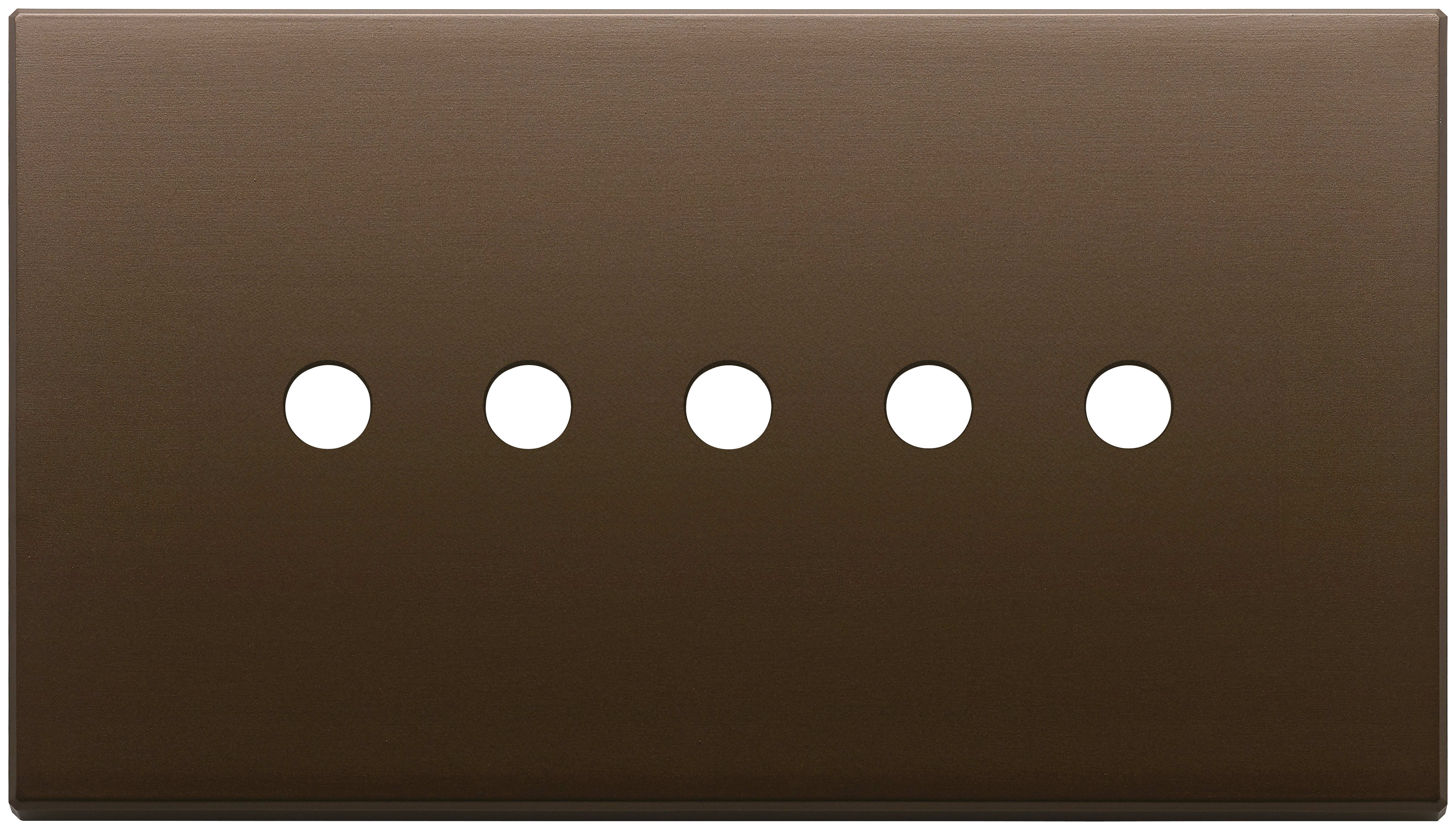 VIMAR SPA - VIW22689.RN.5.12 PLACCA 5MX5 BS TONDO BRONZO SCURO SPAZZ.