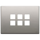 VIMAR SPA - VIW22693.11 Placca 3Mx6 Flat nichel spazzolato