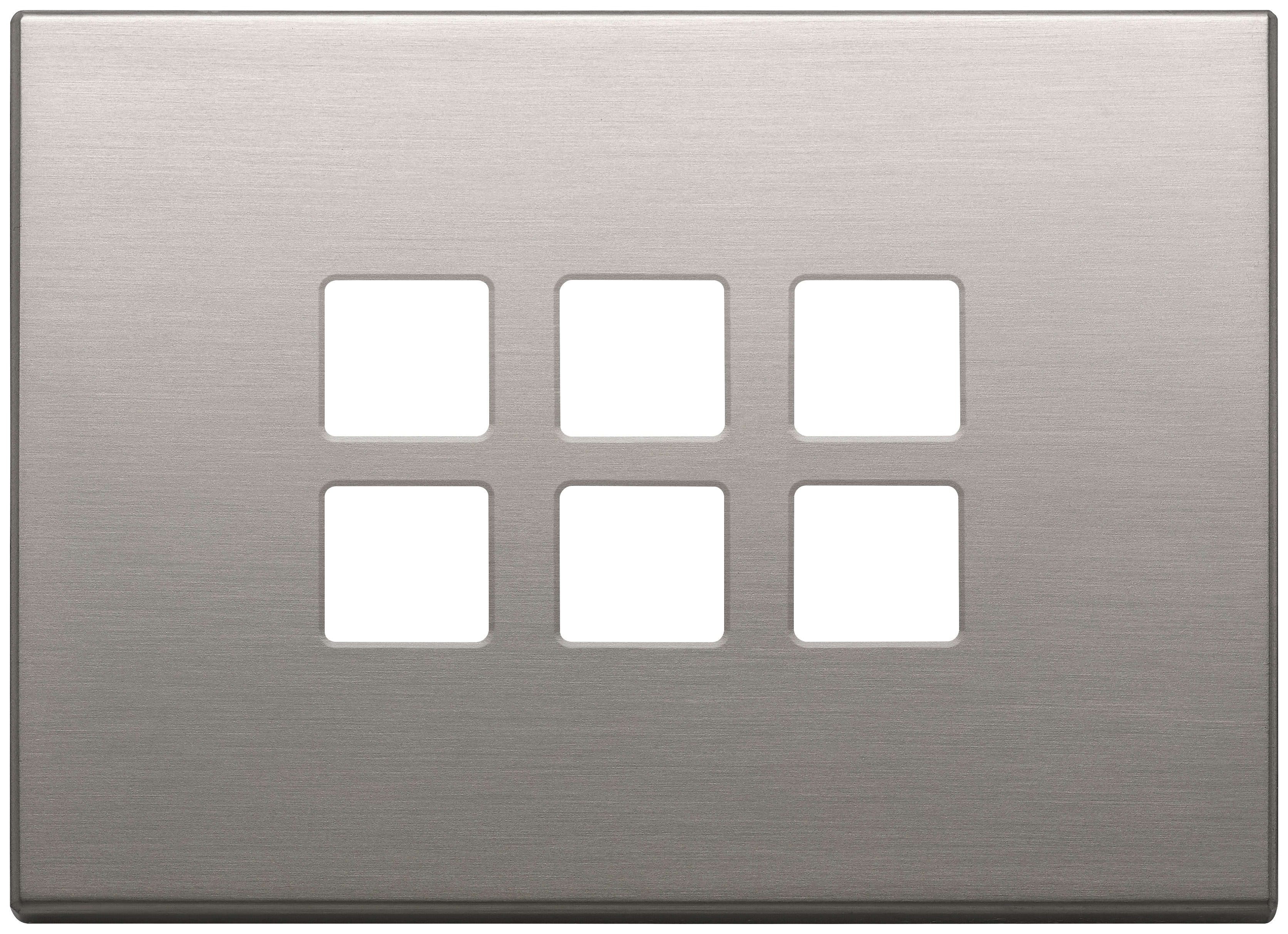 VIMAR SPA - VIW22693.11 PLACCA 3MX6 FLAT NICHEL SPAZZOLATO