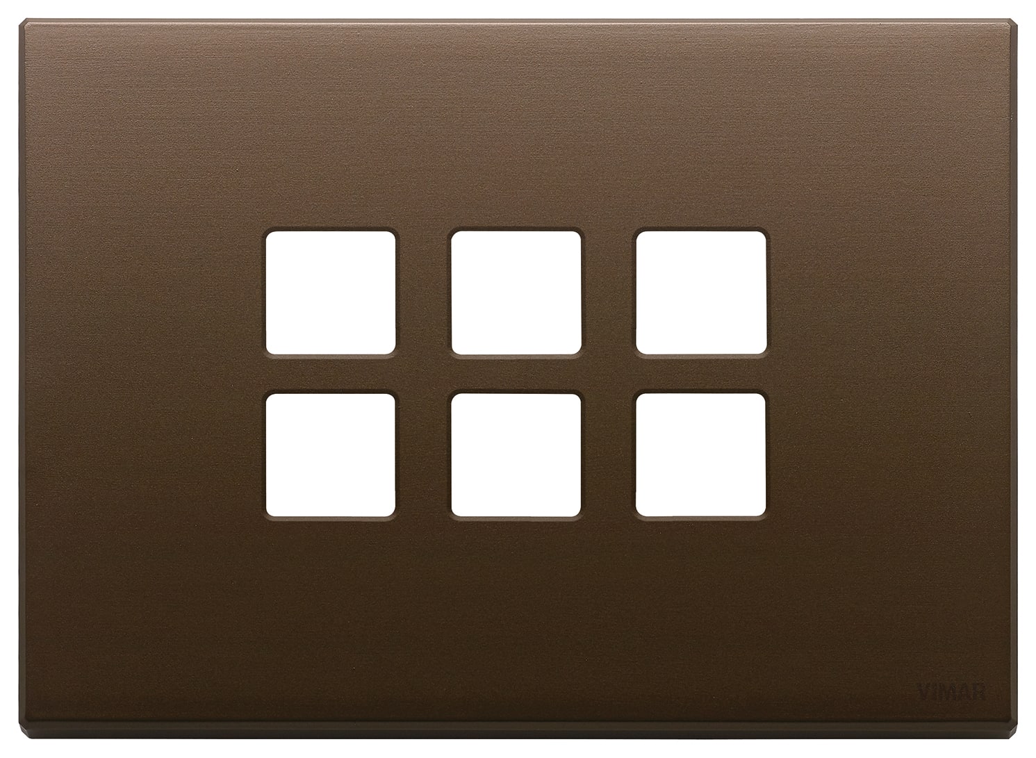 VIMAR SPA - VIW22693.12 PLACCA 3MX6 FLAT BRONZO SCURO SPAZZ.