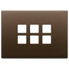 VIMAR SPA - VIW22693.12 Placca 3Mx6 Flat bronzo scuro spazz.