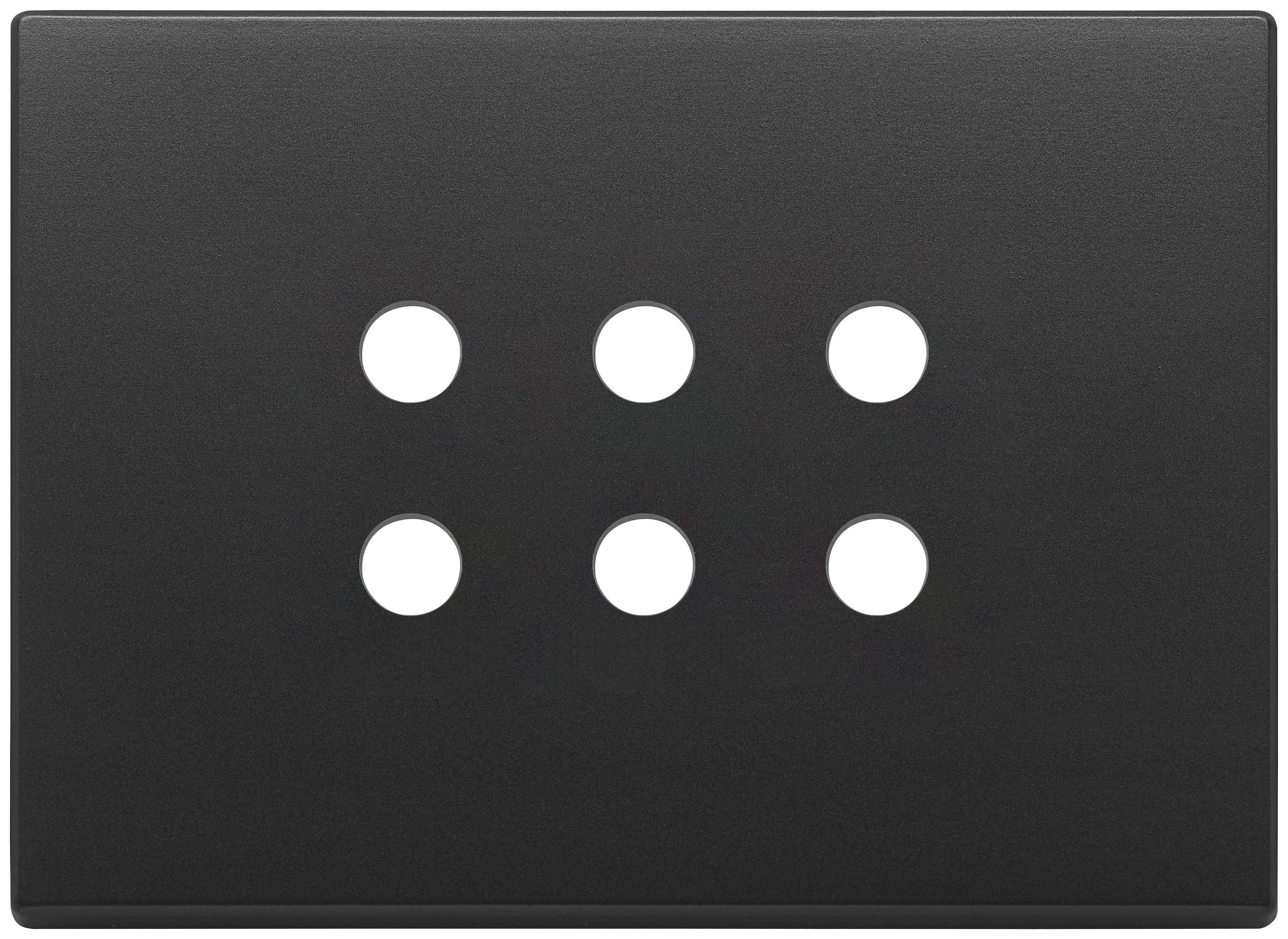 VIMAR SPA - VIW22693.RN.03 Placca 3Mx6 Tondo grigio antracite