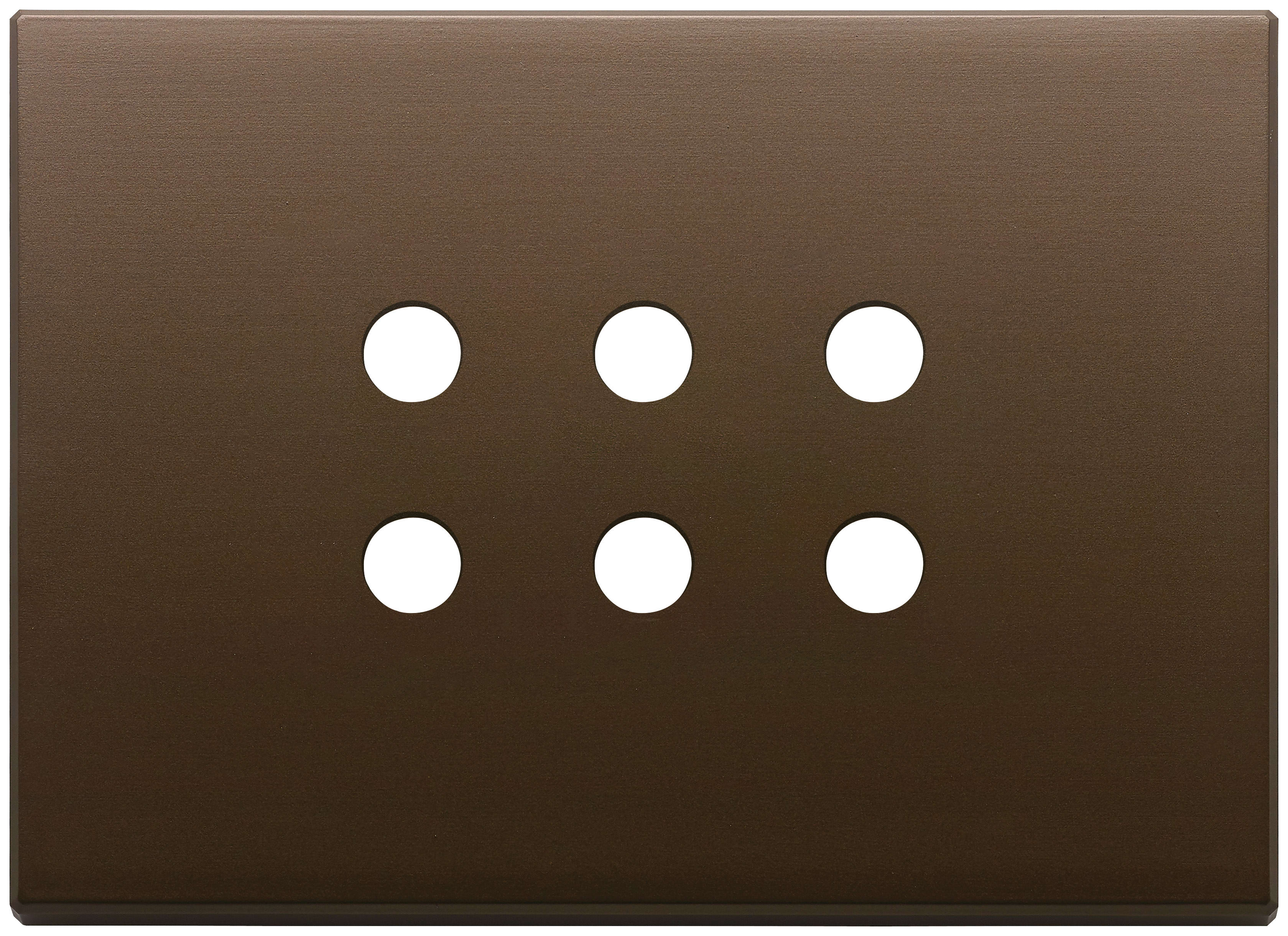 VIMAR SPA - VIW22693.RN.12 Placca 3Mx6 Tondo bronzo scuro spazz.