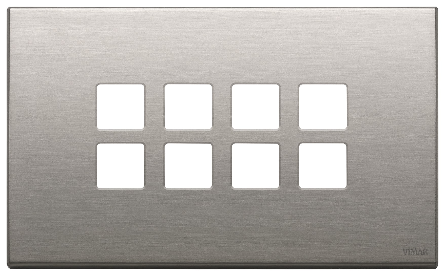 VIMAR SPA - VIW22694.11 PLACCA 4MX8 FLAT NICHEL SPAZZOLATO