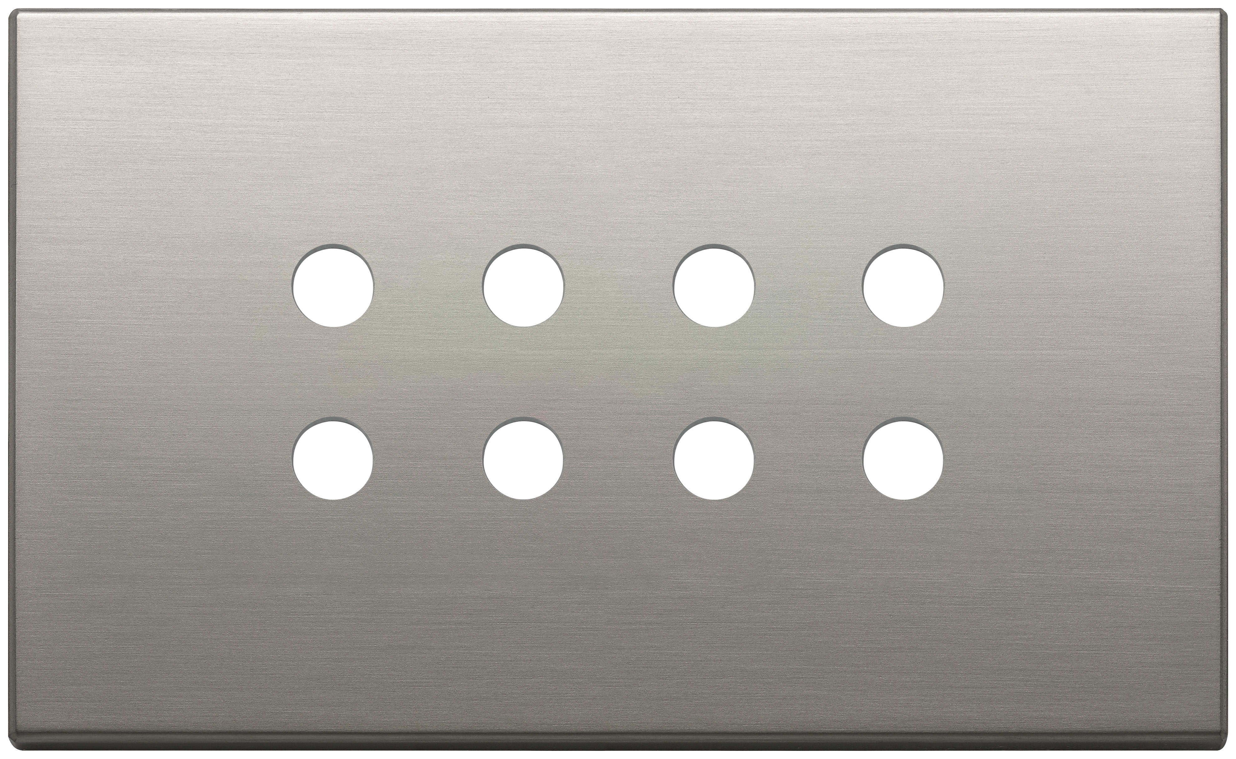 VIMAR SPA - VIW22694.RN.11 Placca 4Mx8 Tondo nichel spazzolato