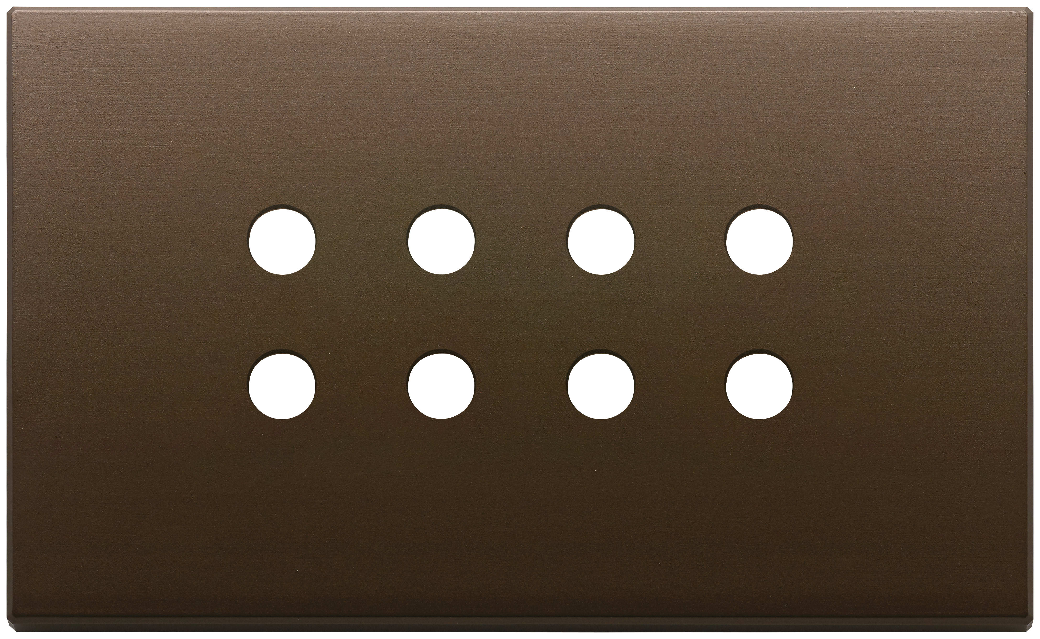 VIMAR SPA - VIW22694.RN.12 Placca 4Mx8 Tondo bronzo scuro spazz.