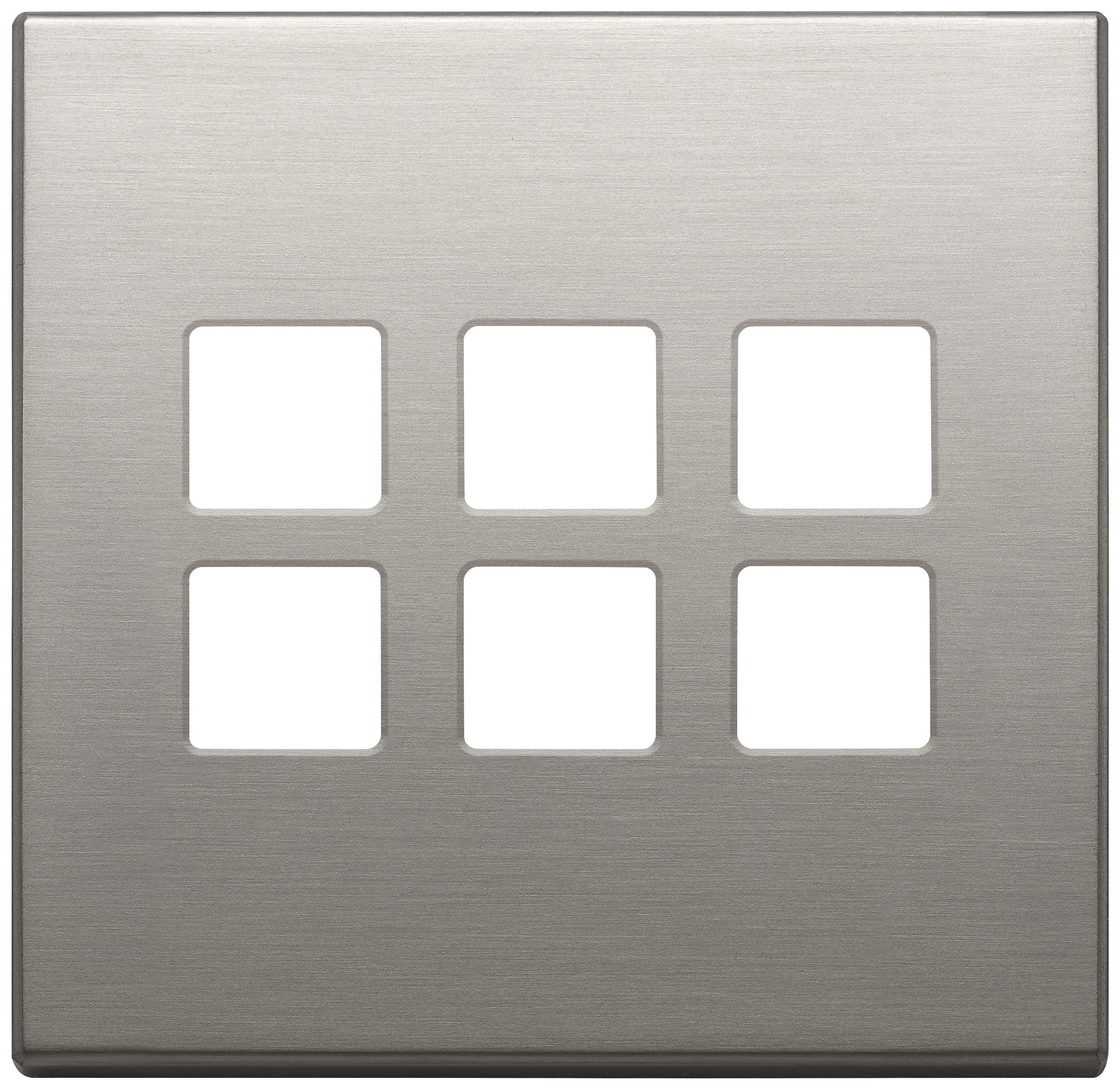 VIMAR SPA - VIW22695.11 PLACCA 3MX6 BS FLAT NICHEL SPAZZOLATO