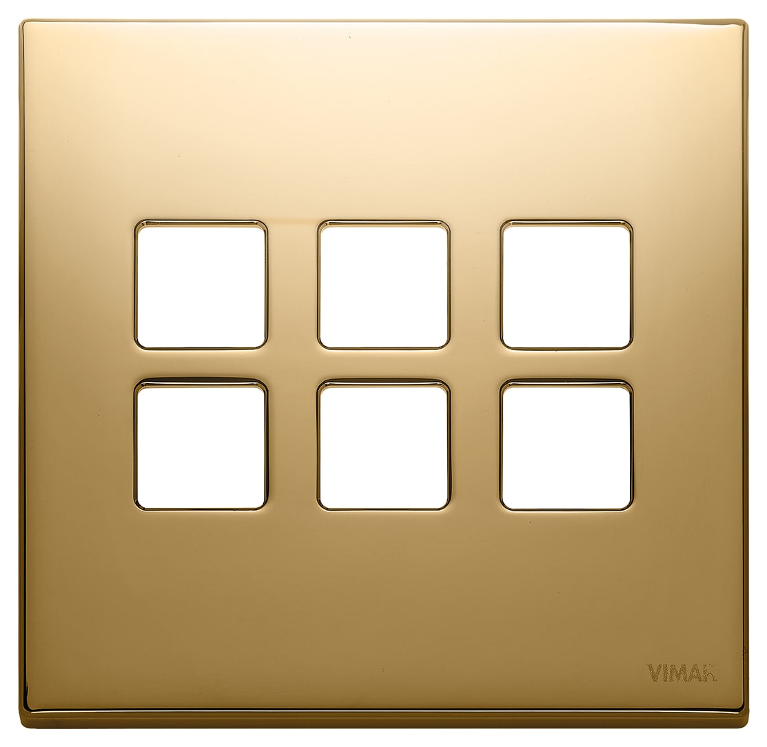 VIMAR SPA - VIW22695.82 PLACCA 3MX6 BS FLAT ORO