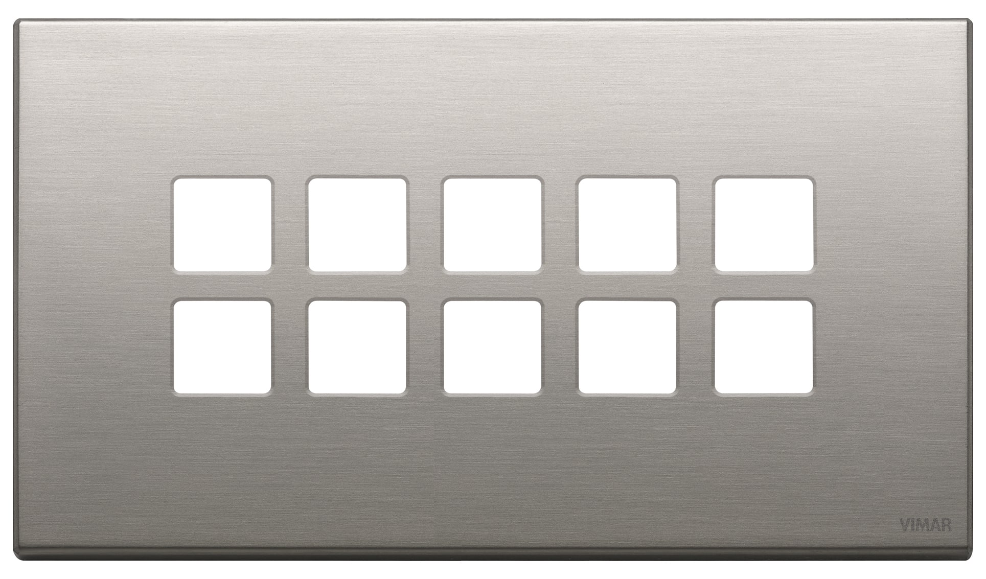 VIMAR SPA - VIW22699.11 Placca 5Mx10 BS Flat nichel spazzolato