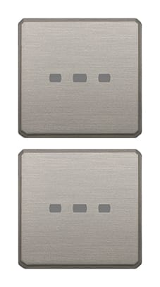 VIMAR SPA - VIW22751.11 DUE TASTI FLAT NEUTRI ILLUM. NICHEL