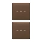 VIMAR SPA - VIW22751.12 DUE TASTI FLAT NEUTRI ILLUM. BRONZO
