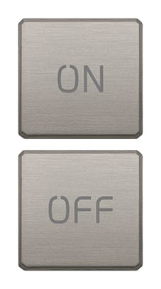 VIMAR SPA - VIW22751.1.11 Due tasti Flat simboli ON/OFF nichel