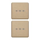 VIMAR SPA - VIW22751.88 DUE TASTI FLAT NEUTRI ILLUM ORO SATINATO