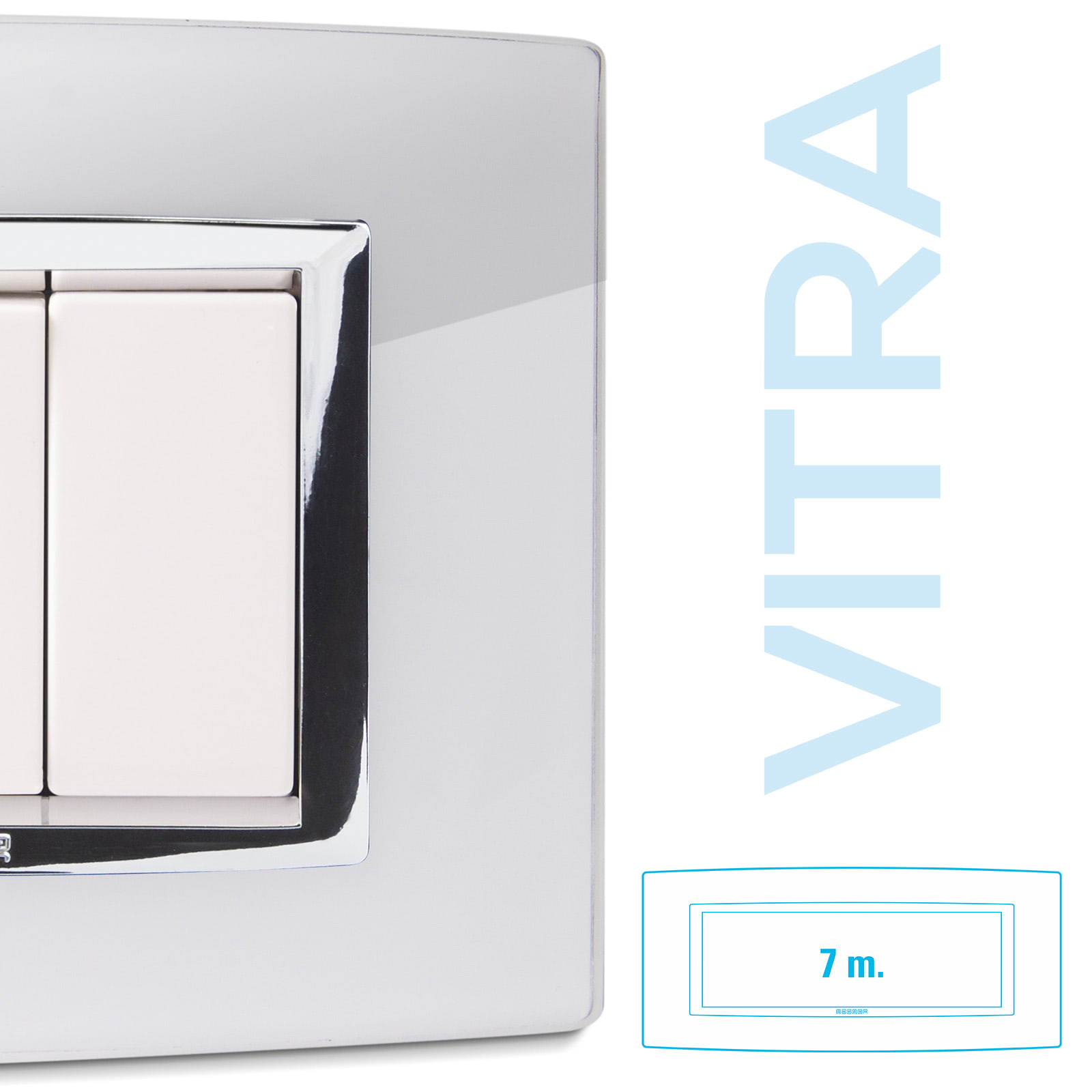 MASTER SRL - MST22VBS107 PLACCA VETRO BIANCO 7P. VITRA