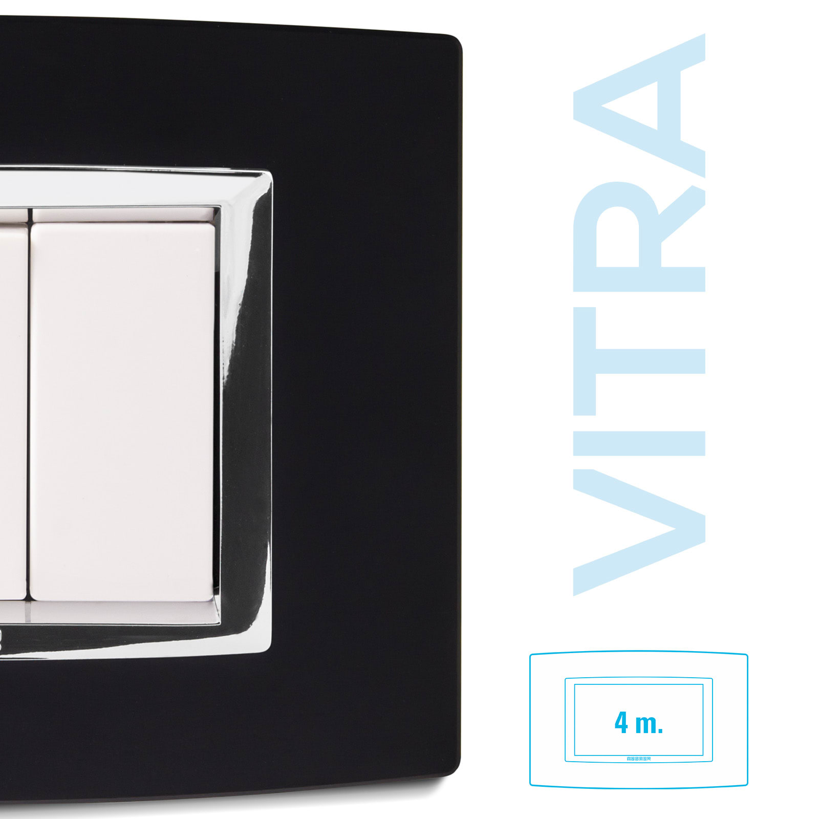 MASTER SRL - MST22VBS664 PLACCA ALLUMINIO ANTRACITE 4P. VITRA