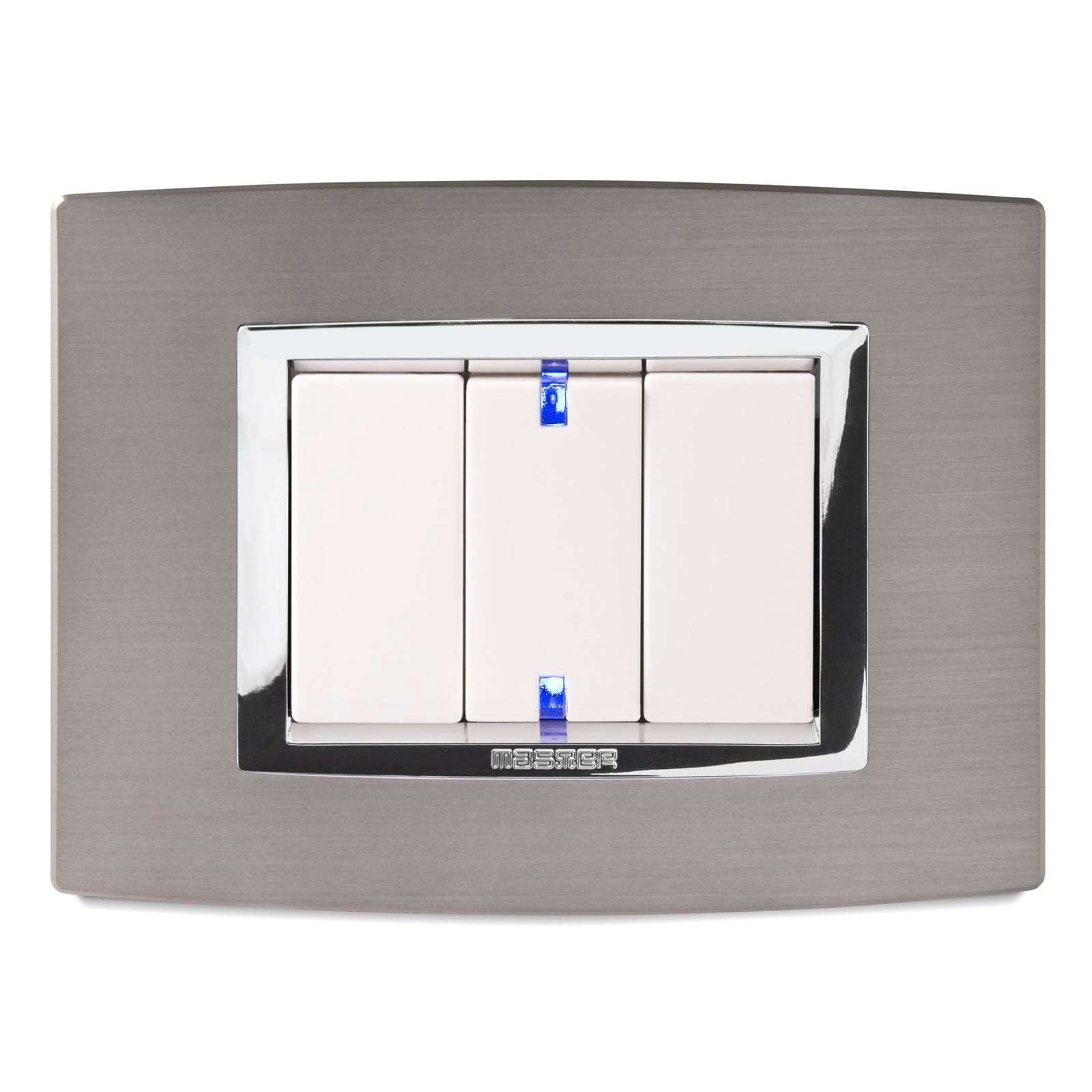 MASTER SRL - MST22VBS793 PLACCA ACCIAIO SPAZZOLATO 3P. VITRA