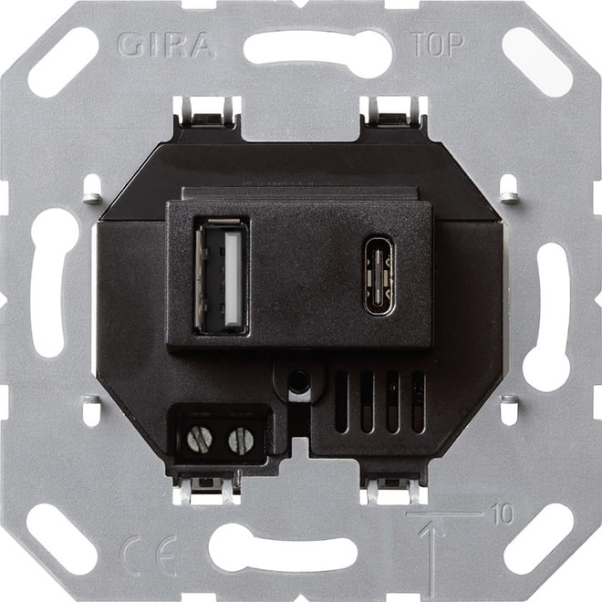 GIRA - GGI236900 USB-Spannungsvers. 2f Typ A/C Einsatz Sc