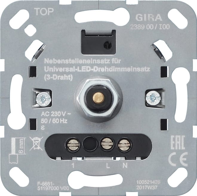GIRA - GIR238900 S3000 Dreh-Nebenst.eins. 3-Dr Einsatz