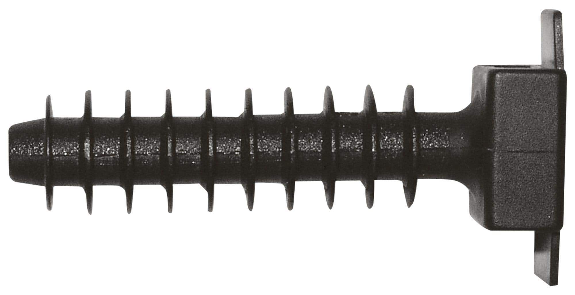 ELEMATIC SPIT - ITP5458A SUPPORTO A TASSELLO PA 6 NERO 10X43,5X9,