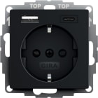 GIRA - GGI2459005 SCHUKO SP ALIM.TENS.USB 2-C TIPO A/C