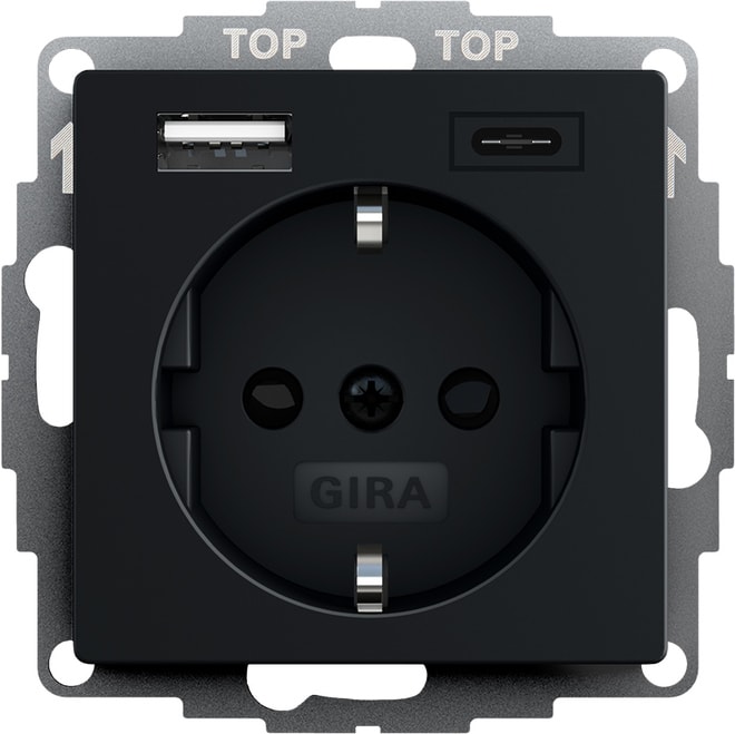 GIRA - GGI2459005 SCHUKO SH USB-Spannungsvers. 2f Typ A/C