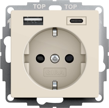 GIRA - GIR245901 SCHUKO SH USB-Spannungsvers. 2f Typ A/C