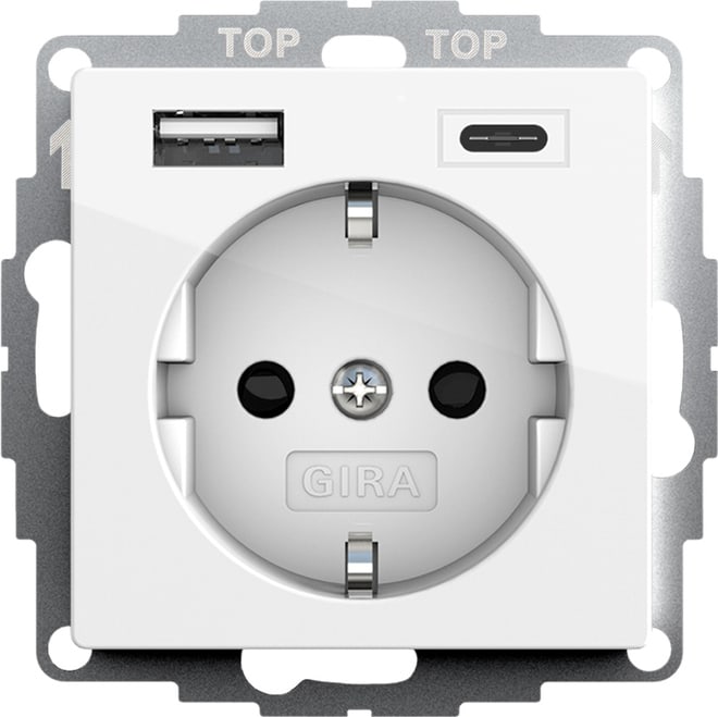 GIRA - GIR245903 SCHUKO SH USB-Spannungsvers. 2f Typ A/C