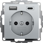 GIRA - GIR245926 SCHUKO SP ALIM.TENS.USB 2-C TIPO A/C SYS