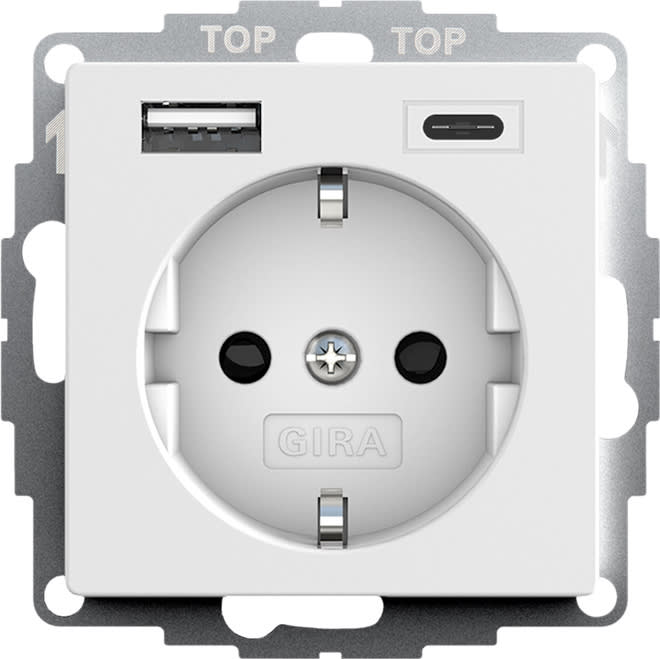 GIRA - GIR245927 SCHUKO SH TENSIONE ALIM. USB 2X TIPO A/C