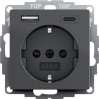 GIRA - GIR245928 SCHUKO SH USB-Spannungsvers. 2f Typ A/C