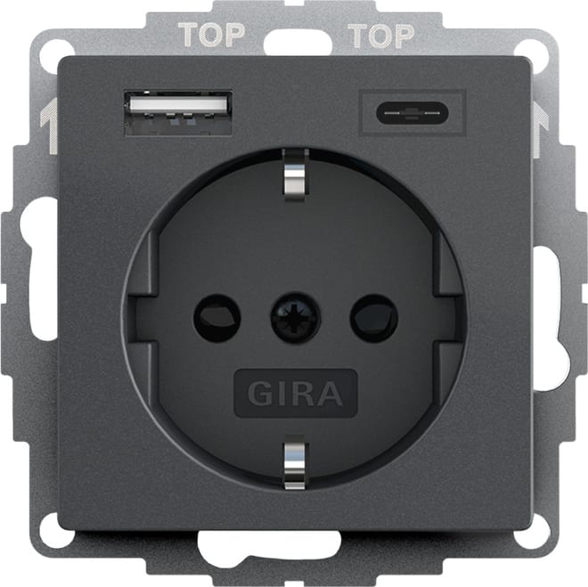 GIRA - GGI245928 SCHUKO SH USB-Spannungsvers. 2f Typ A/C