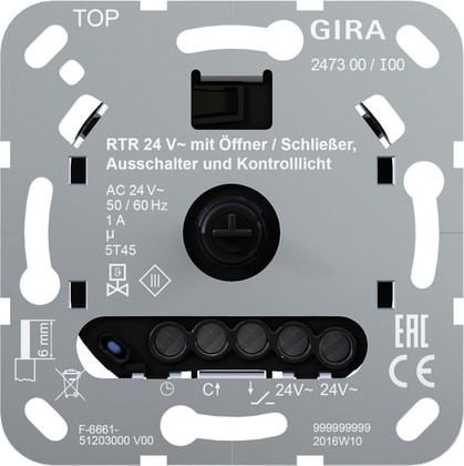 GIRA - GGI247300 RTA 24 V CON.NC/NO INT. + SPIA C.