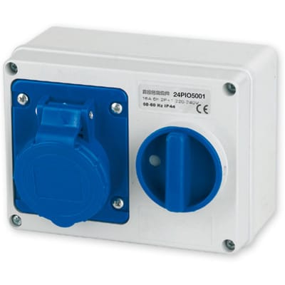 MASTER SRL - MST24PIO5001 PR.INT.OR.2P+T 16A 230V6H BLU IP44 C/S