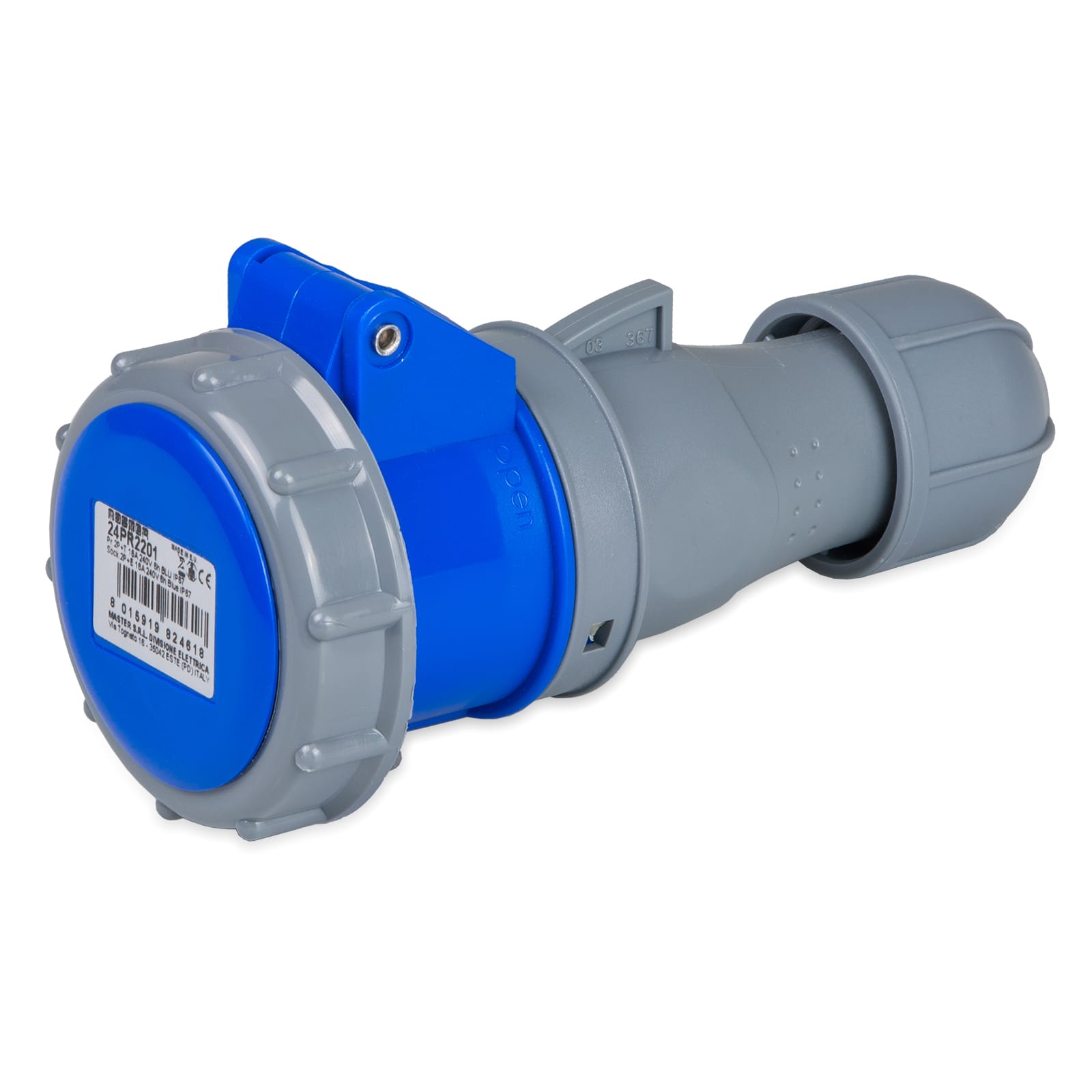 MASTER SRL - MST24PR2201 PR.2P+T 16A 240V 6H BLU IP67