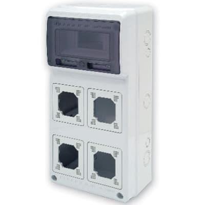 MASTER SRL - MST24S5008 SCAT.ESTERNA 4 PRESE INCASSO 8 MODULI