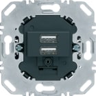 BERKER - BRK260205 PR.USB DOPP 230V 3A ANTRAC.SUPPORTO ANG