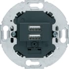 BERKER - BRK260215 PR.USB DOPP 230V 3A ANTRAC.SUPPORTO TOND